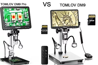 Buy TOMLOV 7  Coin Microscope Digital Solder Microscope 1200X Video 1080p For PC/TV • 85$