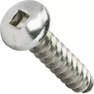 Buy #8 X 2  Square Drive Screws Self Tapping Pan Head Sheet Metal Stainless Qty 25 • 9.09$