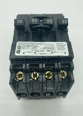 Buy Siemens Q22050CT One 2 Pole 50 Amp 2 Single 20A 120/240V QT Plug-On Quad Breaker • 49.89$