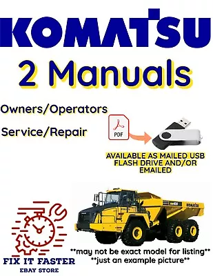 Buy Komatsu Hm300-1l Articulated Dump Truck Operators Owners Service Manual Pdf Usb • 40$