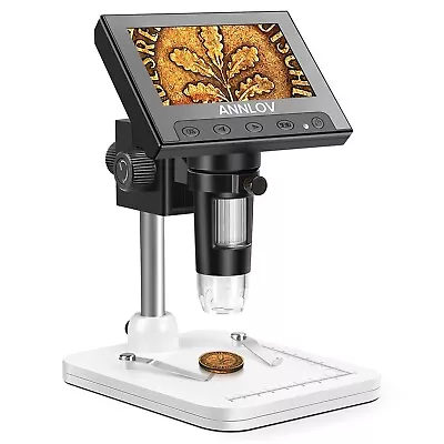 Buy 4.3 Inch Coin Microscope,ANNLOV 50X-1000X Magnification LCD Digital Microscop... • 50.38$