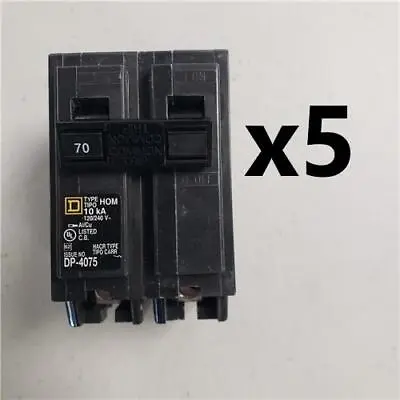 Buy = Lot Of 5 Square D Schneider Electric Circuit Breaker 70A 2-Pole HOM270CP • 245.99$