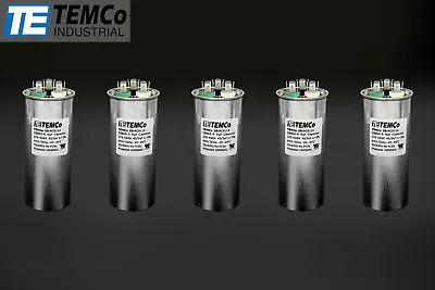 Buy TEMCo 45+5 Uf/MFD 370-440 VAC Volts Round Dual Run Capacitor 50/60 Hz -Lot-5 • 48.71$