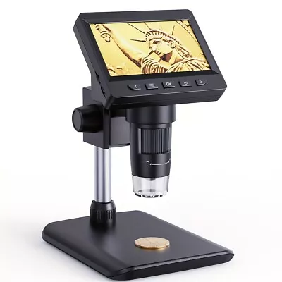 Buy 1080P HD Digital Microscope - 1000X Magnification, 8LED Illumination, Dual Power • 28.90$