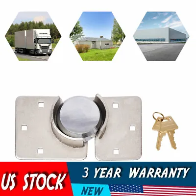 Buy New 2x Steel Garage Lock Heavy Duty Van Shed Door Security Padlock Hasp Lock Set • 33$
