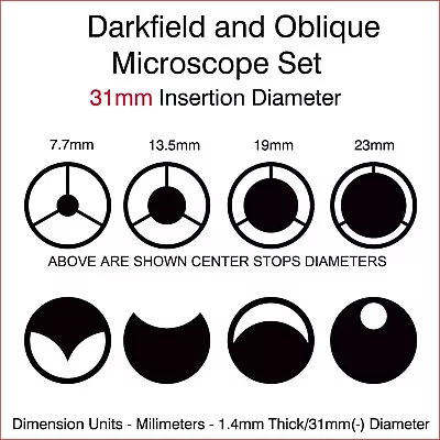 Buy 31 MM Dark Field / Oblique Microscope Filter Set • 17.50$