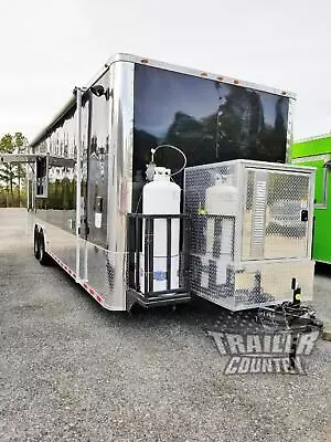 Buy New 8.5x28 Enclosed Cargo Food Vending Trailer Mobile Kitchen & 1/2 Bathroom • 5.50$