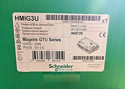 Buy Schneider Electric HMIG3U HMI Harmony GTU Universal Panel Base Unit, New In Box • 975$