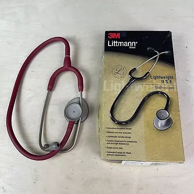 Buy 3M Littmann Lightweight II SE Stethoscope, Burgundy Red Box & Nursing Pin • 39.95$
