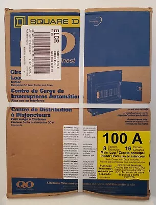 Buy SQUARE D Lug Load Center Panel 100A 1 Phase 8 Spaces 16 Circuits QO816L100DF • 89.98$