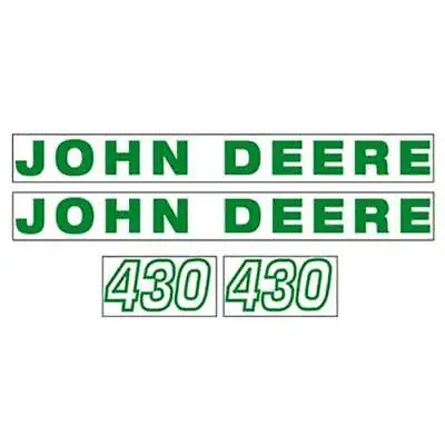 Buy Tractor Decal Set Hood 430 Green Fits John Deere 430 JD430 • 79.99$