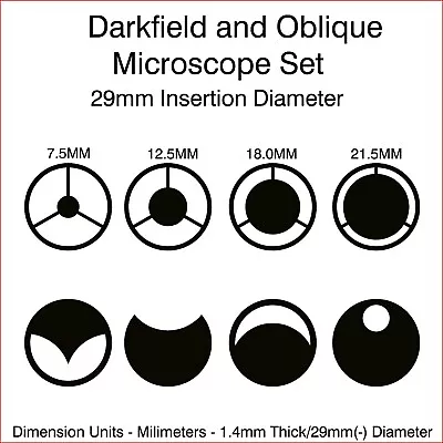 Buy 29mm Dark Field / Oblique Microscope Filter Set • 12.50$