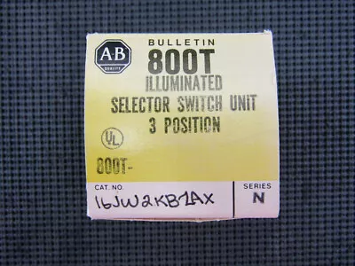 Buy Allen Bradley 800T-16JX2KB7 Illuminated Selector Switch Unit 3 Position • 139.30$