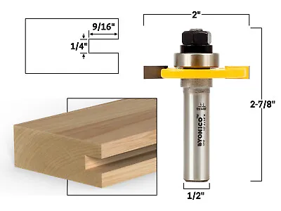 Buy 1/4  Slotting Cutter Router Bit Assembly - 1/2  Shank - Yonico 12107 • 14.95$