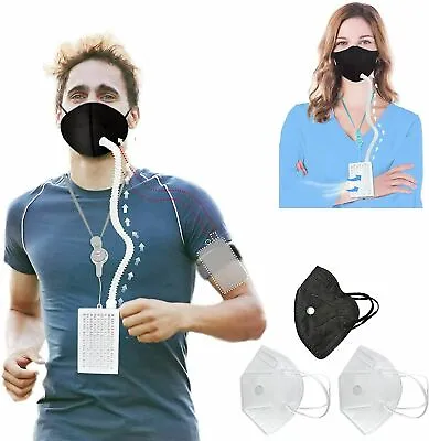 Buy Personal Wearable Air Purifiers Portable Electric Air Purifier HEPA Filter Masks • 54.99$