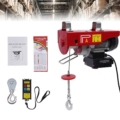 Buy 100-200kg Electric Hoist Crane Overhead Garage Winch Remote Control Auto Lift • 126$