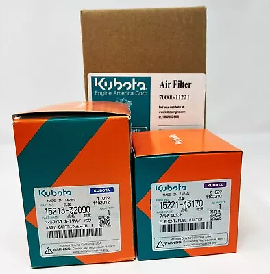 Buy Genuine OEM Kubota Oil, Fuel, Air Filter Kit L175, L185, L225, L245, L295, L305 • 53.18$