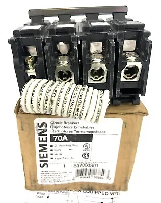 Buy Siemens Circuit Breaker 70 Amps 240V AC 3 Pole Shunt Trip B37000S01 B370000so1 • 279.95$