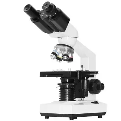 Buy Binocular Compound Microscope 40X-2500X WF10X WF25X Mech Stage Illumination • 169.99$