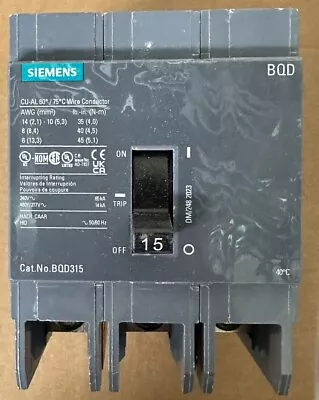 Buy Siemens BQD315 Circuit Breaker • 90$