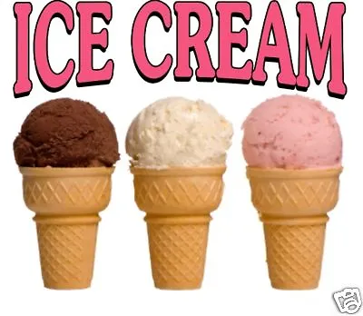 Buy Ice Cream Decal 12  Cones Concession Restaurant Food Truck Vinyl Sticker • 14.99$