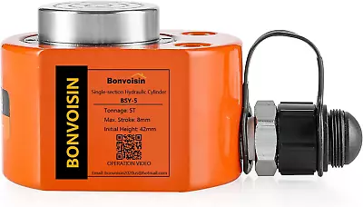 Buy Bonvoisin 5T Hydraulic Ram Cylinder Jack Low Profile Porta Power Ram Single-acti • 69.43$