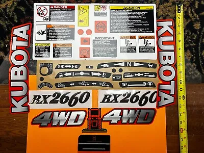 Buy *OEM Kubota BX 2660 Tractor BX Decals Kit Tractor Sticker FULL SET+Applicator UV • 142.08$