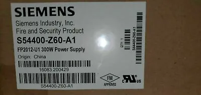 Buy SIEMENS FP2012-U1 POWER SUPPLY (300 Watt) For PAD-4 And Cerberus Pro / Desigo • 695$