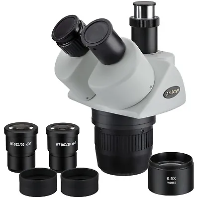 Buy AmScope SW24TX 10x-20x-40x Super Widefield Stereo Trinocular Microscope Head • 166.99$