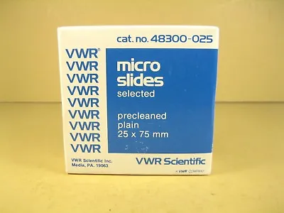 Buy VWR  Micro Slides  Pre-Cleaned 25 X 75mm  48300-025 • 15$