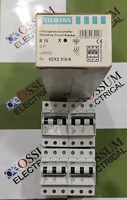 Buy Siemens 5sx2 310-6 Miniature Circuit Breaker B10 3pole Lot Of 4pcs Fast Shipping • 136.79$