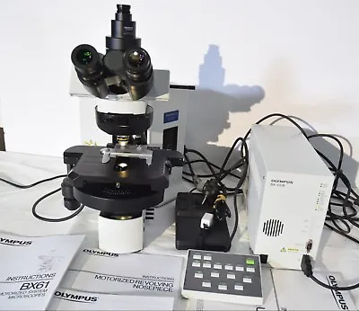 Buy Olympus BX61 Trinocular Motorized Lab Microscope With 3 Objectives & Controller • 7,399.99$
