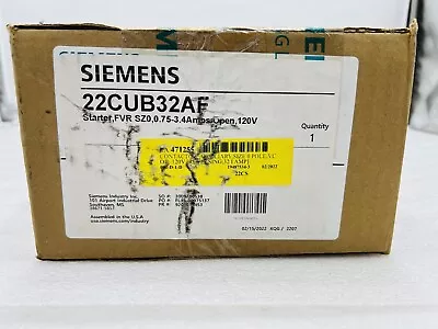 Buy Siemens 22CUB32AF Reversing Nema Magnetic Motor Starter Size 0 STOCK 3784 • 525$