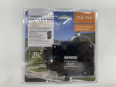 Buy Siemens 15-Amp 1P Tandem Combination Arc Fault Plug-On Neutral Circuit Breaker • 79.99$