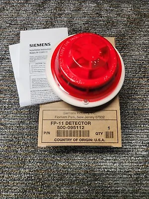 Buy Siemens FP-11 Smoke Detector New In Box 500-095112 (5 Avail.) Free 2 Day Ship • 199$