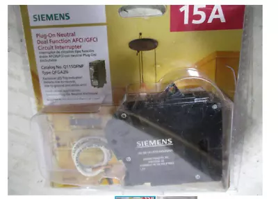 Buy Siemens 15 Amp 1-Pole Dual Function (CAFCI/GFCI) Plug-On Neutral Circuit Breaker • 32$