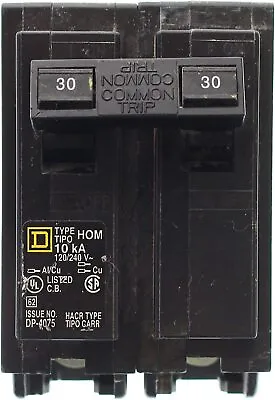 Buy Schneider Electric 120/240-Volt 30-Amp HOM230 Miniature Circuit Breaker 120/240V • 29.99$