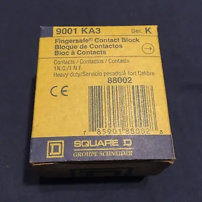 Buy Square D Schneider Electric 9001-KA3 Fingersafe Contact Block 9001KA3 New In Box • 16$