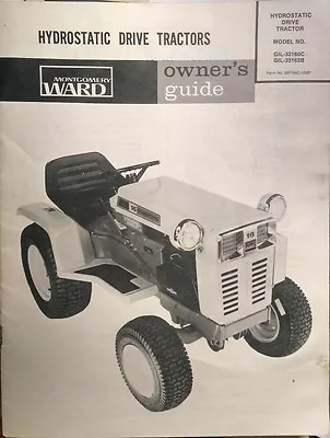 Buy Montgomery Ward Hydro 16 Garden Tractor, Mower & Tiller Owner & Parts (4 Manuals • 139.95$