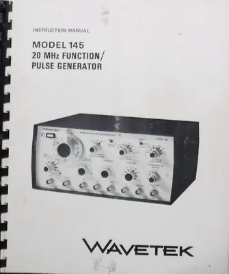 Buy Model 145 - 20 MHz Function/Pulse Generator ( Wavetek ) • 24.99$