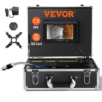 Buy 30m/100ft 7  Sewer Camera Pipe Inspection Camera LCD Monitor With DVR Function • 259.89$