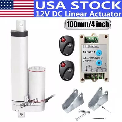 Buy 12V Linear Actuator 4  Stroke 1500N Motor System W/ Remote Control For Auto Lift • 62.99$