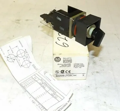 Buy New Allen Bradley 3 Position Maintained Black Selector Switch 800mb-jh2blak • 26.99$