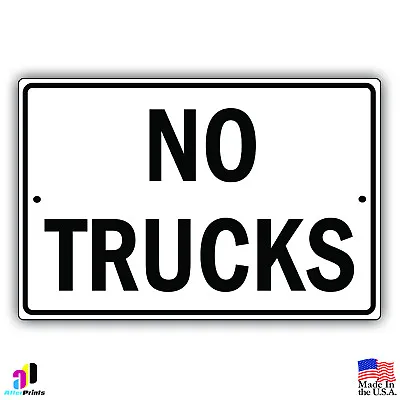 Buy No Trucks In Driveway Towing Private Drive Aluminum Metal 8x12 Sign • 9.99$