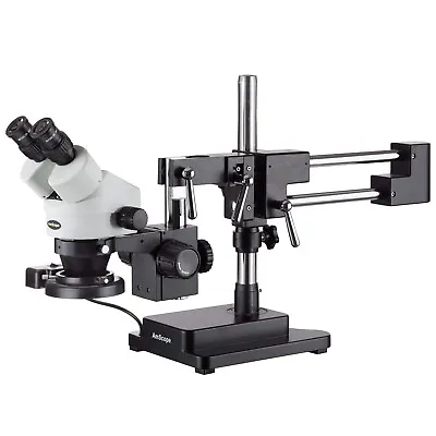 Buy AmScope 3.5X-90X Stereo Binocular Microscope Boom Stand Fluor Light Multi-Use • 569.99$