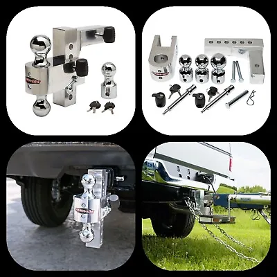Buy Uriah Alumatow Adjustable Aluminum Tow Truck Car Trailer Hitch Mount 6 Inch Drop • 166.34$