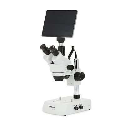 Buy Amscope 7X-45X LED Trinocular Stereo Microscope+10.5” Touchscreen Imaging 8MP • 1,263.99$