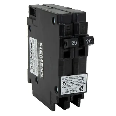 Buy Siemens Q2020 Circuit Breaker Duplex Mini 20amp/20amp Brand New Fast Shipping!! • 21.95$
