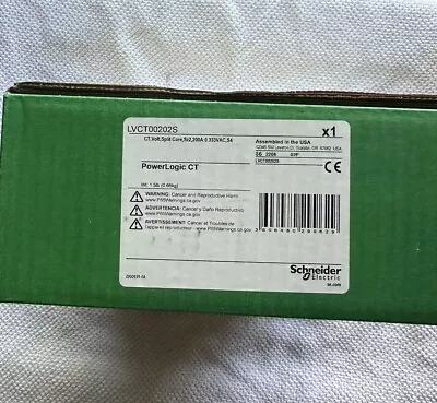 Buy SCHNEIDER ELECTRIC LVCT00202S, Split Core CT,200amps, New In Box • 175$