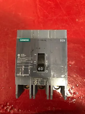 Buy Siemens Circuit Breaker BQD6330 60 Amp 600Y/347 Volt 3 Pole • 162$